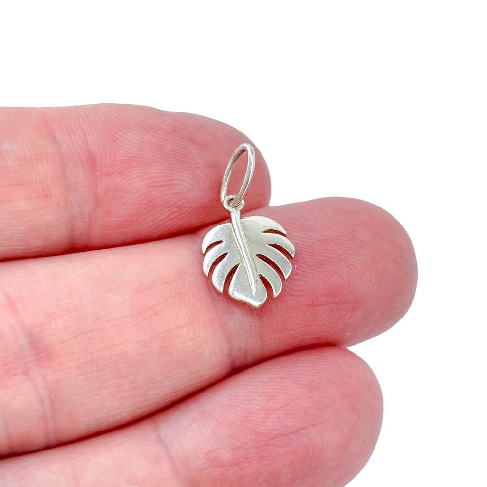 Vintage Sterling Silver 925 BOMA Monstera Leaf Charm